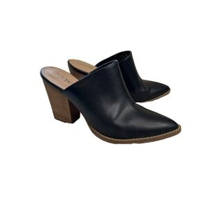 Abound Women's Heeled Mule Black Size 6.0 Sz 6 Western Pointed Toe sb